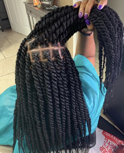 Cuban Twists, Twists Short, Cuban Twist, Marley Twist Hairstyles, Cuban Twist Hair, Bob Braids Hairstyles, Short Box Braids Hairstyles, Curly Crochet Hair Styles, Twist Styles