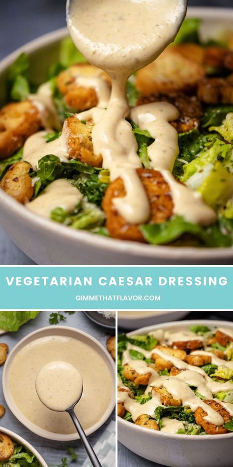 Easy Ceasar Salad, Vegetarian Dressing, Healthy Caesar Salad, Caesar Salads, Chicken Caesar Pasta, Caesar Pasta Salad, Caesar Pasta, Chicken Caesar Pasta Salad, Vegetarian Salad Recipes