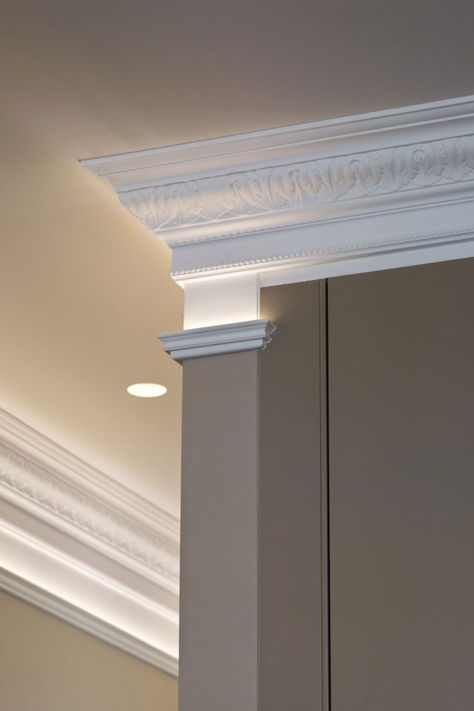 Finish off your interior makeover by Orac Decor's crown mouldings. French Crown Molding Ceiling Detail, Crown Molding Ceiling, Interior Makeover, Baseboard Moulding, Molding Ceiling, Flexible Molding, Orac Decor, Ceiling Detail, Crown Moulding