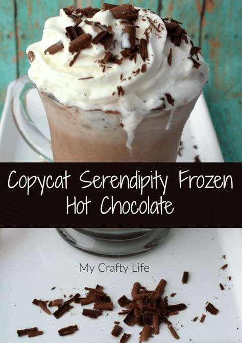 While this recipe is not exactly the famous Serendipity Frozen Hot Chocolate, it's pretty dang close. Enjoy! Serendipity Frozen Hot Chocolate Recipe, Frozen Hot Chocolate Recipe, Best Hot Chocolate Recipes, Cookies Cupcake, Frozen Hot Chocolate, Chocolate Drink, Cocoa Recipes, Hot Chocolate Recipe, Recipe Simple