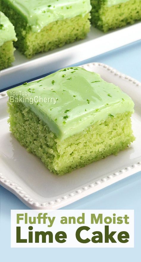 Green Cake (Lime Cake). This quick, easy-to-make lime cake is soft, moist, and delicious! And the best thing is that you can make it at home in just a few minutes with simple ingredients! With a beautiful green color, this cake is perfect for Halloween or any other occasion! #cake #recipe #dessert #lime #homemade Moist Key Lime Cake Recipe, Green Cake Recipe, Lime Jello Cake, Keylime Cake Recipe, Key Lime Cake Recipe, Lime Cake Recipe, Key Lime Cake, Soda Cake, Frog Cake