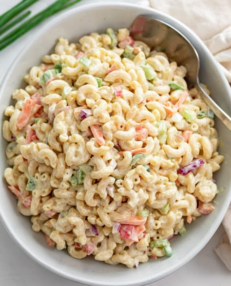 Macaroni Salad Recipe - The Cozy Cook Chicken Stir Fry With Noodles, The Cozy Cook, Best Chicken Salad Recipe, Classic Macaroni Salad, Cozy Cook, Easy Potato Salad, Macaroni Salad Recipe, Greek Salad Pasta, Side Dishes For Bbq