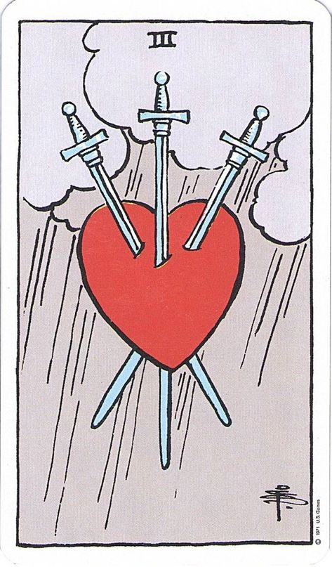 Tarot Three Of Swords, 3 Of Hearts, 3 Of Swords, Three Of Swords, Catholic Symbols, Sacred Heart Art, Tarot Significado, The Lovers Tarot Card, Swords Tarot