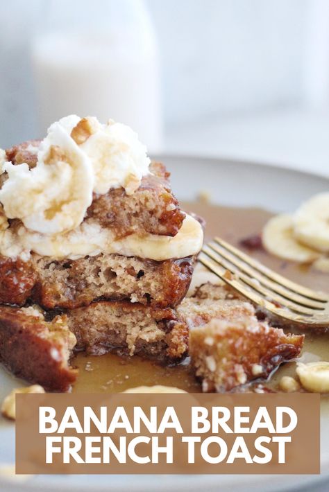 French Banana Bread, Banana Bread French Toast Recipe, French Toast Recipe Banana, Banana Topping For French Toast, French Toast Banana Foster, Banana Foster Stuffed French Toast, Chocolate Peanut Butter Banana Stuffed French Toast, Banana Bread French Toast, Blackberry Cobbler Recipe