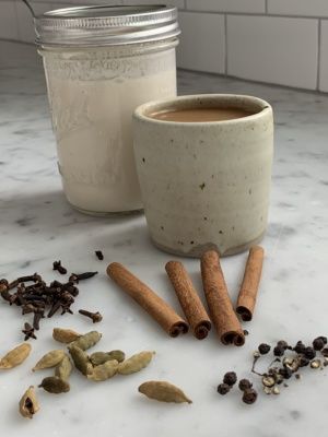 Morning Beverages, Aviva Romm, Chai Recipe, Ginger Nut, Passover Recipes, Cashew Milk, Latte Recipe, Food Sensitivities, Tea Latte