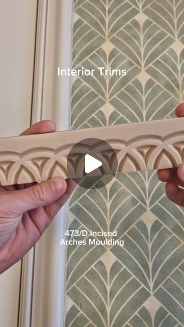 Arch Molding, English Interior, Building A Home, Wallpaper Border, Green Interiors, Interior Trim, Wood Work, Interior Decorating, Arch