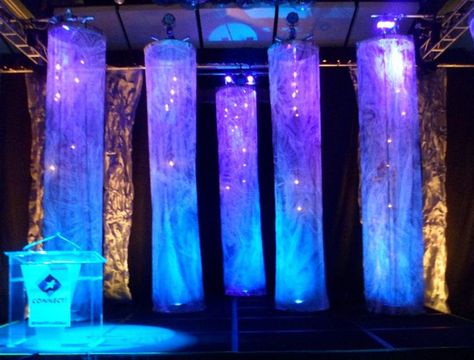 Voile Starry Night Prom, Scenic Design Theatres, Frozen Musical, Frozen Decorations, Theatre Inspiration, Frozen Kids, Set Design Theatre, Stage Set Design, Hoop Dreams