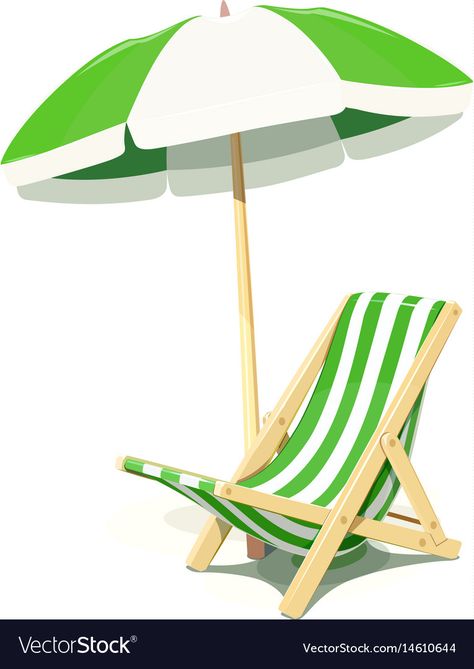 Beach chair and umbrella Royalty Free Vector Image Beach Chair And Umbrella, Umbrella Chair, Wooden Coat Hangers, Business Icons Vector, Beach Chair Umbrella, Halloween Silhouettes, Classic Guitar, Business Logos, Modern Clock