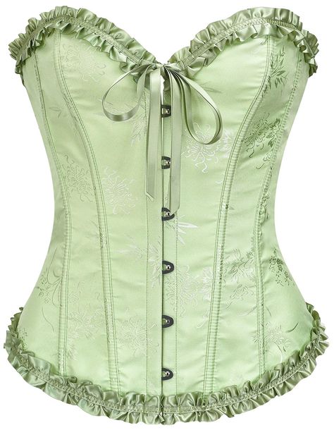 PRICES MAY VARY. MAKE ANY OUTFIT MORE SENSUAL: If you're looking for a piece that will turn heads and make an unforgettable impression, this corset top is the right choice! The corset tops for women will be the hottest piece of clothing in your closet. The corset shapewear will help you get the perfect hourglass figure by pushing up your bust and slimming down the waist. With their sleek and seductive design, these bustier tops for women are ideal for adding sensuality and sophistication. COMFOR Bustier Top Corsets, Bustier Lingerie, Corset Bodysuit, Green Corset, Corset Shapewear, Lace Corset Top, Corset Tops, Jane Clothing, Gothic Clothes