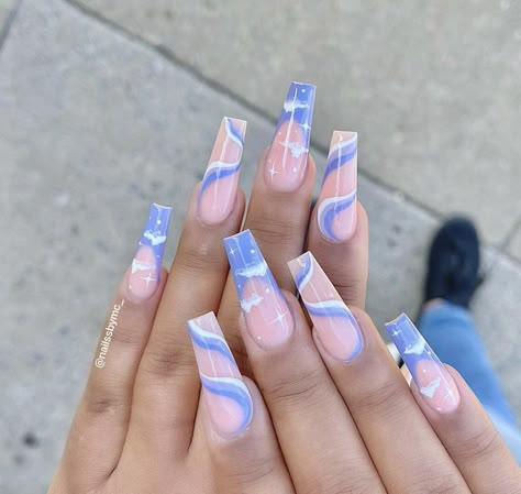 Mc Nails, Acrylic Nail Designs Coffin, Purple Acrylic Nails, Long Acrylic Nail Designs, Glow Nails, Long Acrylic Nails Coffin, Acrylic Nails Coffin Pink, Long Square Acrylic Nails, Bling Acrylic Nails