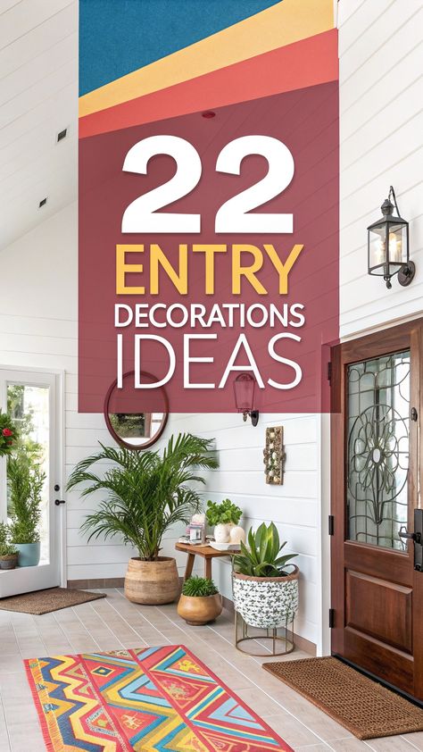 Don't let a small entryway cramp your style! Discover clever decor ideas and space-saving solutions that maximize functionality and visual appeal. Create a grand entrance, no matter the size. 📏✨ Front Entrance Decor Ideas, Apartment Doorway Entrance, Apartment Outside Entrance Decor, Apartment Door Decor Entrance, Acnh Living Rooms Ideas, Apartment Door Decor, Clever Decor, Split Level Entryway, Inspection Mirrors