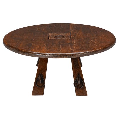 Round Rustic Coffee Table with Ring IV, Wabi-Sabi, 1960's For Sale at 1stDibs Rustic Round Coffee Table, Wabi Sabi Table, Burled Wood Coffee Table, Geometric Coffee Table, Antique Coffee Tables, Danish Coffee Table, Pine Coffee Table, Rustic Coffee Table, Furniture Rustic