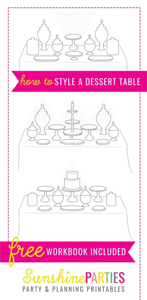 How To Create A Party Table Candy Buffet Tables, Party Food Buffet, Dessert Buffet, Table Set Up, Candy Table, Candy Desserts, Ideas Party, Sweet Table, Cake Table