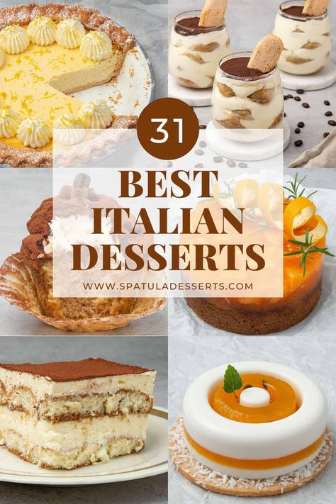 Italian Dessert Bar, Italian Christmas Desserts, Italian Treats, Authentic Italian Desserts, Italian Desserts Easy, Tiramisu Recept, Italian Desserts Traditional, Making Sweets, International Desserts