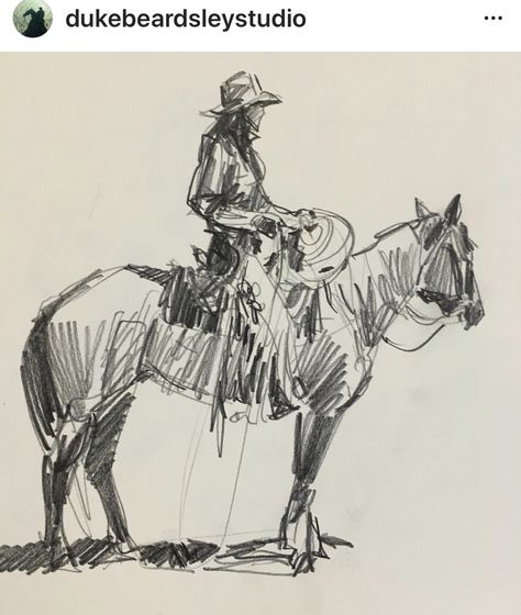 Man Riding Horse Drawing Reference, Western Pencil Drawings Cowboy Art, Cowboy Horse Drawing, Cowgirl Drawing Reference, Rdr2 Animals, Cowboy On Horse Drawing, Person Riding Horse Drawing Reference, Ranch Drawing, Cowgirl Sketch