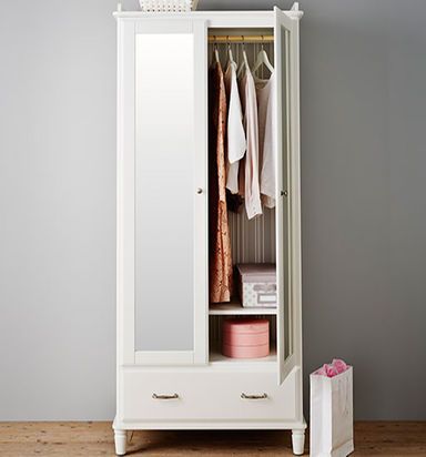 wardrobe with mirror, free standing, with drawers Wardrobe Design Bedroom With Mirror, Ikea Armoire, Small Wardrobe Design, Stand Alone Closet, Armoire Ikea, Wardrobe Storage Cabinet, Standing Closet, Free Standing Wardrobe, Free Standing Closet