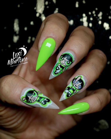 7,955 Likes, 116 Comments - Lexi Martone🌙🔮💀 (@leximartone) on Instagram: “the many personalities of buttercup💚🖤 ... or of lexi... whichever.🤷🏻‍♀️😏” Call Me Princess, Personalities, Call Me, Nail Art, Nails, On Instagram, Instagram, Art, Nail Arts