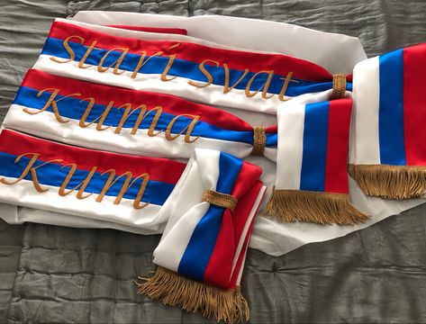 Serbian Wedding Traditions, Serbian Orthodox Wedding, Serbian Wedding, Serbian Culture, County Flags, Orthodox Wedding, Pretty Wedding Dresses, Wedding Sash, American Wedding