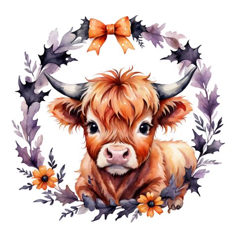 20 Cute Highland Cows in Halloween Wreath | Halloween Clipart | Highland Cow Clipart | Halloween Wreaths | Halloween Graphics by ClipArtbyKim21 on Etsy Highland Cow Clipart, Wreaths Halloween, Cow Clipart, Halloween Graphics, Highland Cows, Halloween Wreaths, Wreath Halloween, Halloween Clipart, Clipart Design