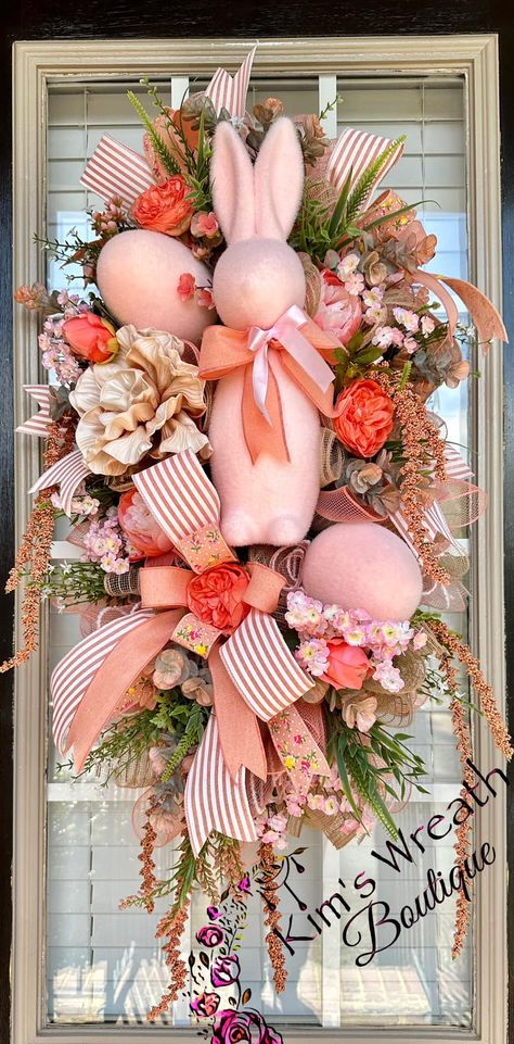 Easter Wreath Craft, Spring Swag, Easter Swags, Christmas Wreath Craft, Floral Door Wreaths, Easter Home Decor, Designer Board, Custom Wreath, Easter Wreath Diy