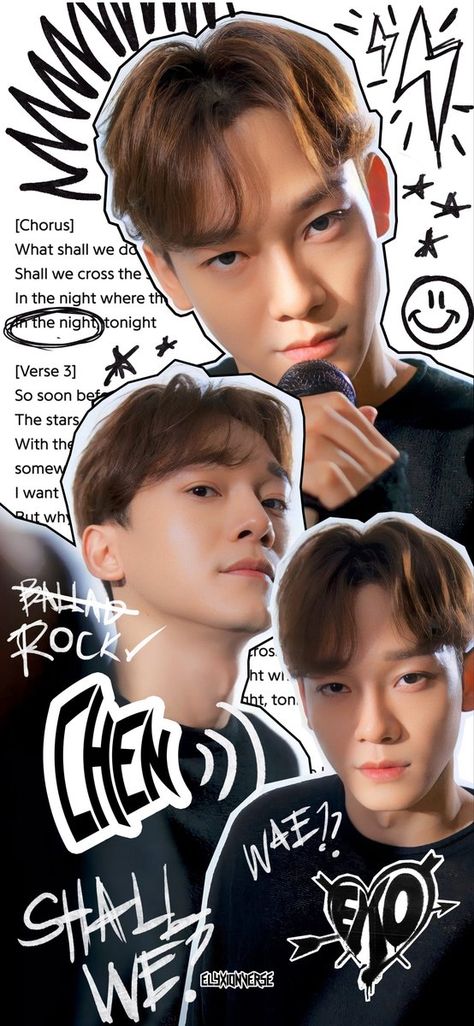 Chen Wallpaper, Exo Smtown, Exo Cartoon, Exo Logo, Exo Jongdae, Chen Exo, Pop Wallpaper, Exo Album, Exo Fan Art