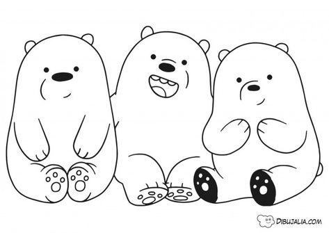 Oso Polar Divertido y Gracioso - Dibujo #111 - Dibujalia - Dibujos y Fichas para Colorear Hello Kitty Colouring Pages, Tattoo Expo, 3 Bears, Hello Kitty Coloring, Floral Logo, Baby Bear, Colouring Pages, Coloring Sheets, Drawing Tutorial