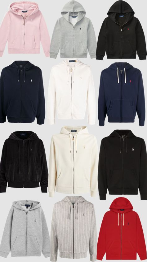 All Ralph Lauren zip hoodies #ralphlauren #hoodies Ralph Laurent, Ralph Lauren Zip, Drippy Outfit, Ralph Lauren Hoodie, Zip Hoodies, Hoodie Outfit, Zip Hoodie, Zip Ups, Ralph Lauren