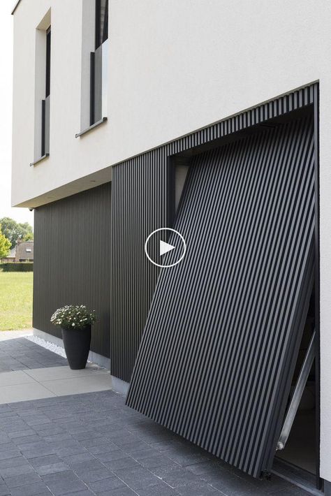 Garage Mudroom, Garage Storage Inspiration, Modern Garage Doors, Classy Halloween Decor, Gym Garage, Garage Door Design, Modern Garage, Modern House Exterior Design, Exterior Wall Design