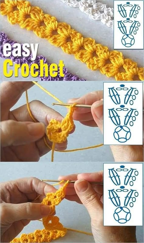 Háčkované Lemy, Crochet Bracelet Pattern, Crochet Bookmark Pattern, Crochet Edging Patterns, Crochet Cord, Crochet Chain, Crochet Hair Accessories, Crochet Lace Pattern, Crochet Bookmarks