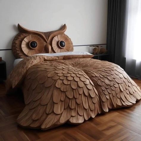 Owl Furniture, Owl Room, Circle Bed, Owl Bedding, Creative Beds, Fantasy Furniture, Unusual Furniture, Eclectic Furniture, Funky Furniture