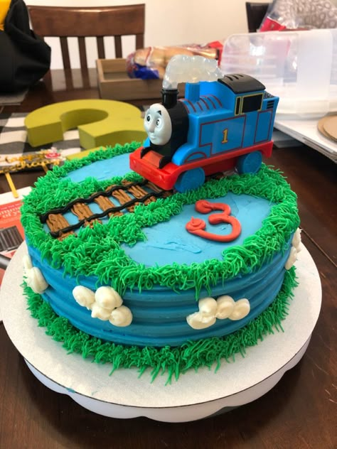 Easy Thomas The Train Cake, Diy Thomas The Train Cake, Thomas Train Cakes For Boys, Thomas The Tank Engine Birthday Cake, Thomas The Train Cupcakes, Train Cakes For Boys 2nd Birthday, Thomas The Train Birthday Party Cake, Thomas The Train Cakes, Train Cakes For Boys