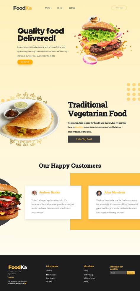 Restaurant Web Design, Website Restaurant Design, Restaurant Web Design Inspiration, Recipe Website Design, Restaurant Email Design, Restaurant Menu Web Design, Restaurant Website Design Layout, Food Website Design Inspiration, Landing Page Design Restaurant