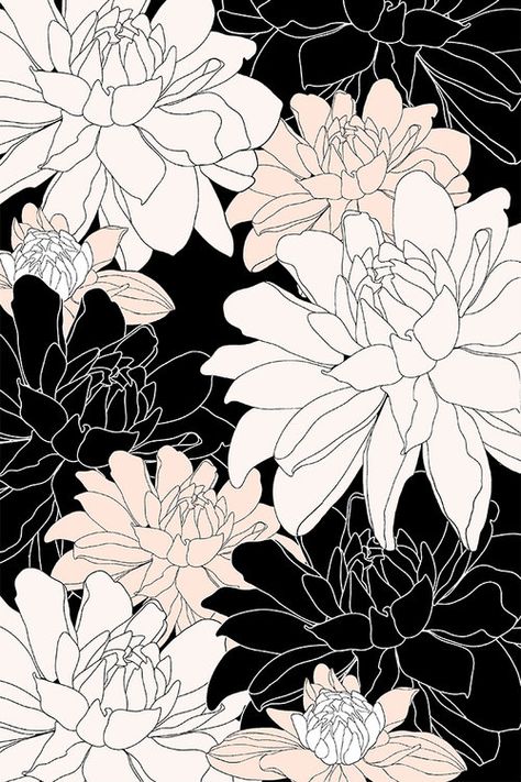 www.alexandraminkoff.com Floral Illustration Design, Iphone Art, Wallpaper Floral, Whatsapp Wallpaper, Floral Drawing, Floral Illustration, Flower Illustration, Silk Painting, Blush Color