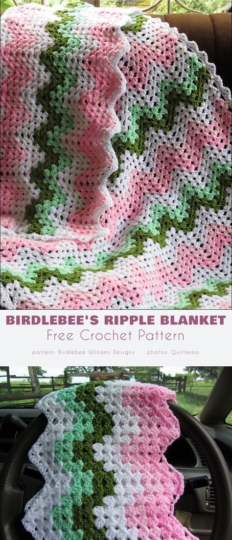 Crochet Granny Square Baby Blanket, Crochet Ripple Afghan Pattern, Ripple Afghan Pattern, Crochet Ripple Afghan, Crochet Ripple Pattern, Granny Square Baby Blanket, Baby Blanket Tutorial, Crochet Blanket Stitch Pattern, Crochet Ripple Blanket