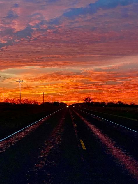 Highway Sunset, Texas Highway, Texas