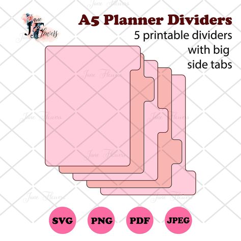 Excited to share the latest addition to my #etsy shop: A5 Planner Tabs, Divider Pages, A5 binder dividers for Cricut, A5 side tabs templates, Printable dividers SVG, PDF #journalingsupplies #svgdividers #dividerpages #dividerforcricut #tabbeddividerssvg #a5dividerwithtabs B6 Planner, A5 Planner Binder, Page Dividers, A5 Binder, Divider Tabs, Planner Tabs, Binder Dividers, Planner Icons, Filofax A5