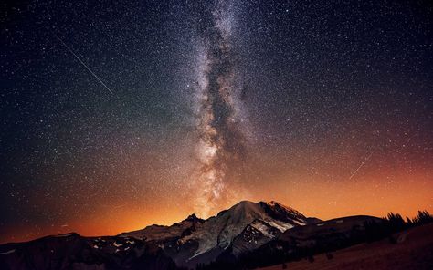 Momentum backgrounds No Light Pollution, Rainy Photos, 2k Wallpaper, Night Sky Photography, Star Photography, Night Sky Wallpaper, Photo Awards, Mount Rainier National Park, No Light