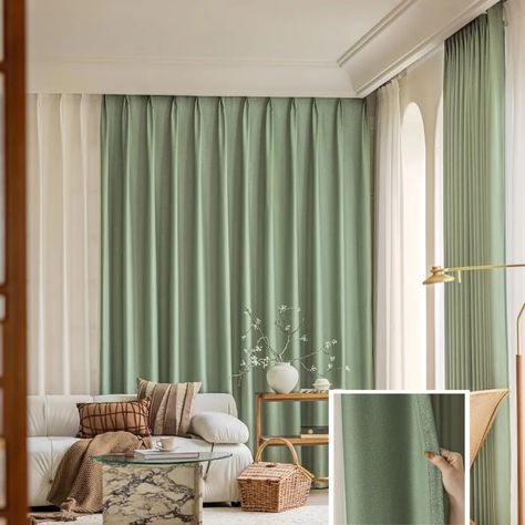 Soothing sage green: the perfect hue to create a calming ambiance in any room. 🍃🧘‍♀️ Our blackout curtains not only look beautiful but also provide thermal and sound insulation for ultimate comfort.⁣ Upgrade your space with custom-made curtains that fit your unique windows perfectly. Shop now and save 10% on your first order - just click the link in our bio! 🪡🪟 Unique Windows, Custom Made Curtains, Sound Insulation, Look Beautiful, Blackout Curtains, First Order, Click The Link, Sage Green, Bedroom Ideas