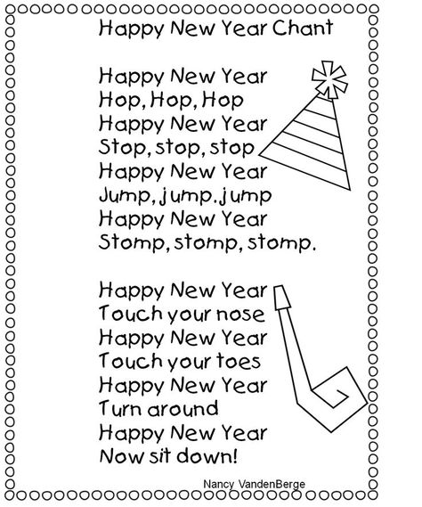 First Grade Wow: New Year 2014 New Year Songs, New Year Poem, New Years Song, January Classroom, Circle Time Songs, Songs For Toddlers, School Songs, New Year 2014, New Years Activities