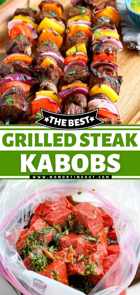 Kebab Marinade, Grilled Beef Kabobs, Grilled Steak Kabobs, Best Steak Marinade, Kabob Marinade, Steak Kebabs, Fruit Kebabs, The Best Steak, Steak Kabobs