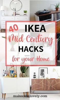 Mid Century Decor Diy, Ikea Mid Century, Ikea Mid Century Modern, Diy Midcentury, Mid Century Modern Living Room Furniture, Mid Century Modern Living Room Decor, Geek Home Decor, Diy Mid Century, Best Ikea Hacks