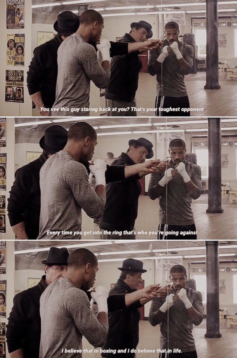 Creed (2015). Best quote. That’s for sure. #motivation #rocky #creed #quotes Creed Movie Aesthetic, Creed Movie Quotes, Apollo Creed Quotes, Creed Quotes Movie, Rocky Quotes Motivation, Boxing Motivation Quotes, Creed Motivation, Creed Aesthetic, Creed Quotes