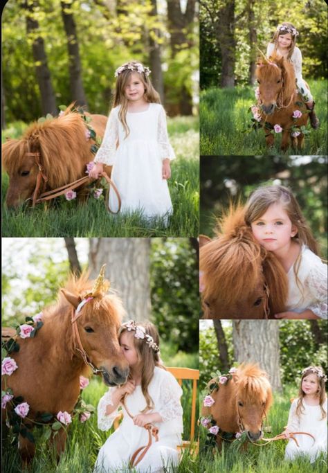 Pony Photoshoot Children, Pony Photoshoot, Unicorn Photoshoot, Pony Photo, Photo Farm, Princess Photoshoot, Horse Photoshoot Ideas, Horse Photography Poses, Being A Princess