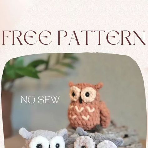 Crochet Small Owl Free Pattern, Tiny Owl Crochet Pattern Free, Crochet Snowy Owl Pattern Free, Amigurumi Free Pattern Owl, Owl Free Crochet Pattern, Crochet Owl Pattern Free Amigurumi, Low Sew Crochet Amigurumi, Free Crochet Owl Patterns, Free Owl Crochet Patterns