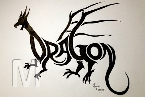 DragonWM Animal Typography, Word Art Drawings, Type As Image, Word Art Online, Word Drawings, Typography Drawing, Illustrated Words, 6th Grade Art, Art Lesson Ideas