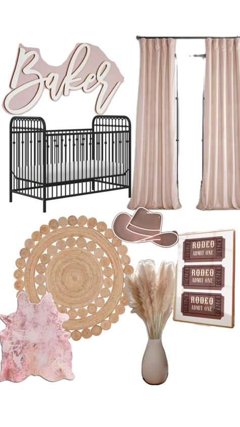 Baby Girl Nursery Western, Pink Western Room, Girl Western Nursery, Western Baby Girl Nursery, Cowgirl Nursery Theme, Western Girl Nursery, Cowgirl Office, Western Baby Nurseries, Nursery Western