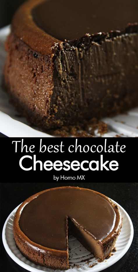 Chocolate New York Cheesecake, Ultimate Chocolate Cheesecake, Double Chocolate Cheesecake Recipe, Hersheys Chocolate Cheesecake, Chocolate Cream Cheesecake, Crustless Chocolate Cheesecake, Chocolate Fudge Cheesecake, Small Chocolate Cheesecake, Triple Chocolate Cheesecake Recipe