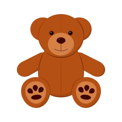 Vector vector flat illustration brown te... | Premium Vector #Freepik #vector #teddy #plush #bear-toy #teddy-bear Teddy Cartoon, Teddy Bear Clip Art, Teddy Bear Illustration, Teddy Bear Cartoon, Digital Pictures, Teddy Bear Clipart, Bear Vector, Gift Cartoon, Teddy Bear Pictures