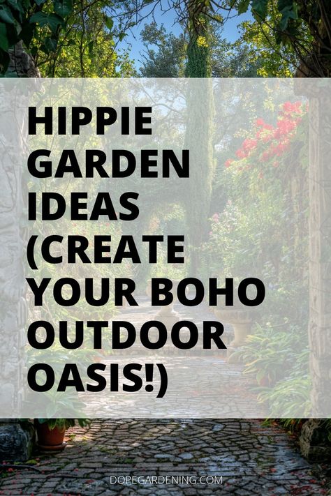 Discover the charm of bohemian gardens with our hippie garden ideas! Embrace a free-spirited vibe through organic designs featuring wildflowers, vintage decor, and upcycled elements. Dive into a world of natural beauty where floral arrangements meet sustainable practices. Click to explore eclectic inspirations for creating your own whimsical paradise in your backyard! Eccentric Garden Ideas, Boho Back Patio, Diy Vintage Garden Décor, Garden Sanctuary Ideas, Backyard Updates On A Budget, Bohemian Garden Diy, Repurposed Garden Decor, Bohemian Backyard Decor, Garden Art Diy Whimsical