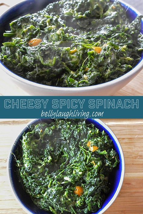 Cheesy spinach with habaneros, Swiss cheese, parmesan cheese, and garlic. Habanero Recipes, Spicy Spinach, Cheesy Spinach, Spinach Recipe, Habanero Peppers, Spinach Recipes, Swiss Cheese, Top Recipes, Healthy Side Dishes